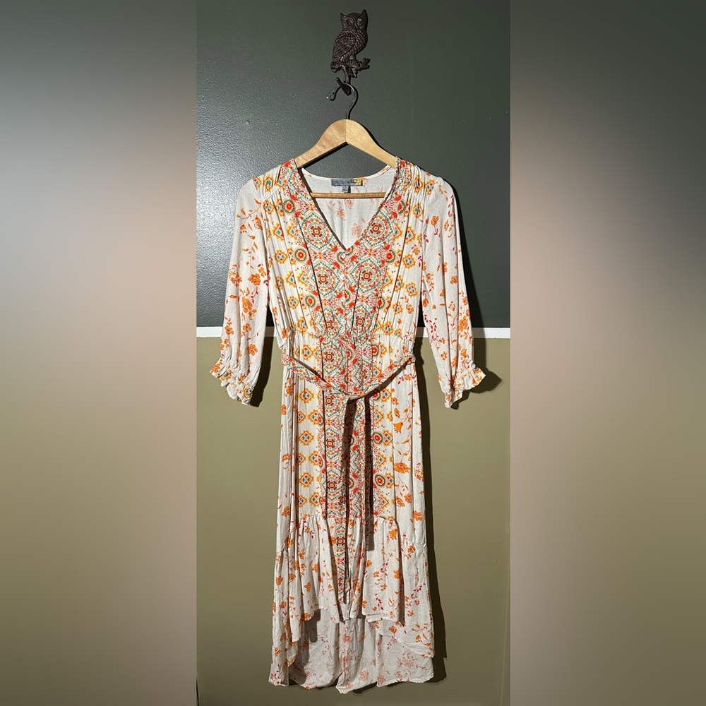 Bohemian Floral Long Sleeve Dress